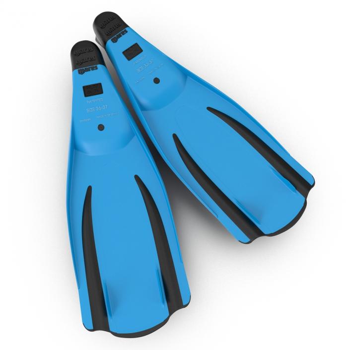 3D Swim Fins 2 Blue 2 model